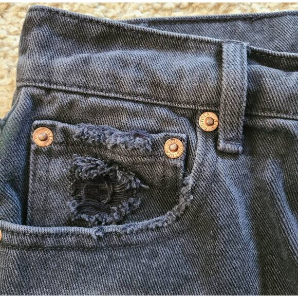 PISTOLA Keaton Distressed Straight Leg Busted Knee Jeans Black P6430FBK-TAU ‎ 24 - Picture 5 of 16